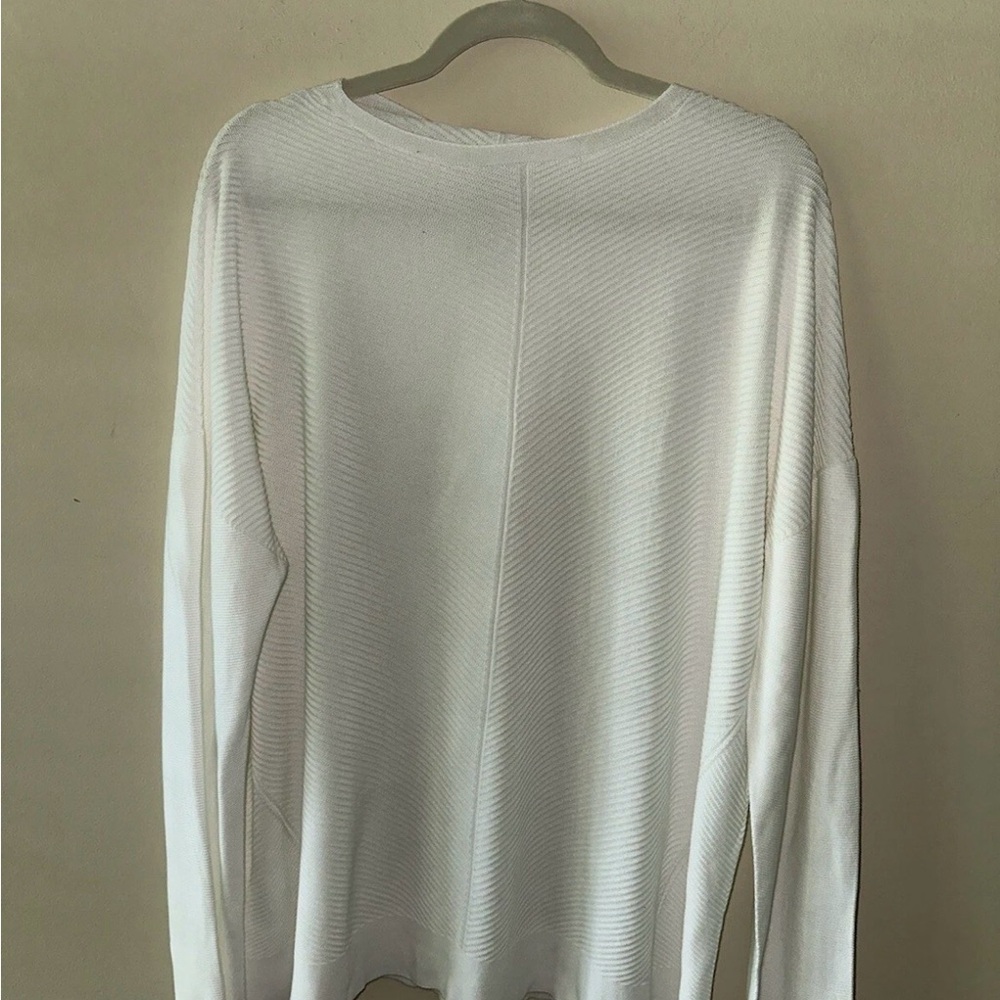 Eileen Fisher Textured White Pull Over Sweater $278 on Tag